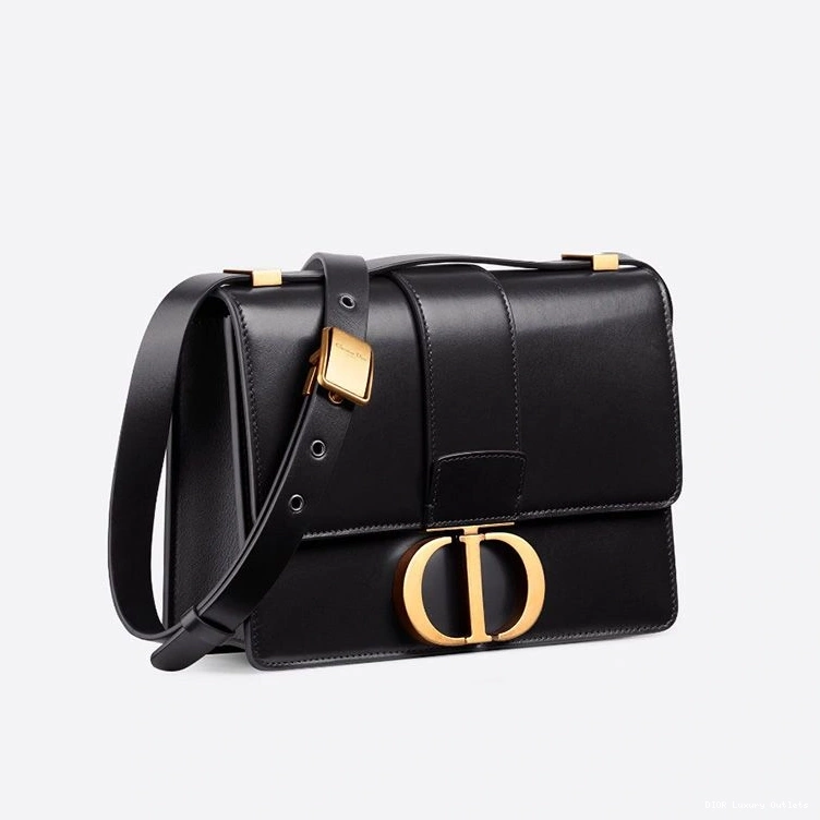 Cheap 30 Bag Black Box Dior Calfskin Montaigne 0730 Luxury